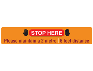 Picture of Physical Distancing Stop Line Decal